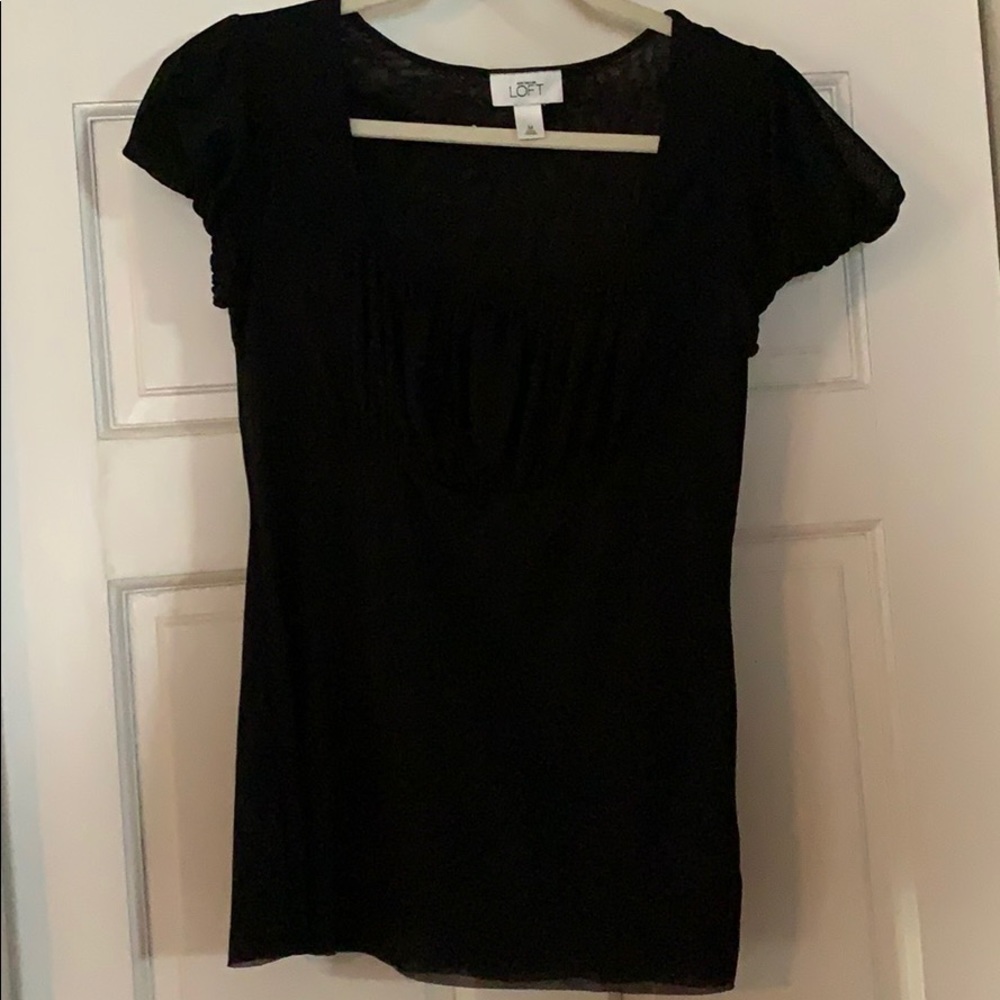 Ann Taylor Loft summer top, black, Medium